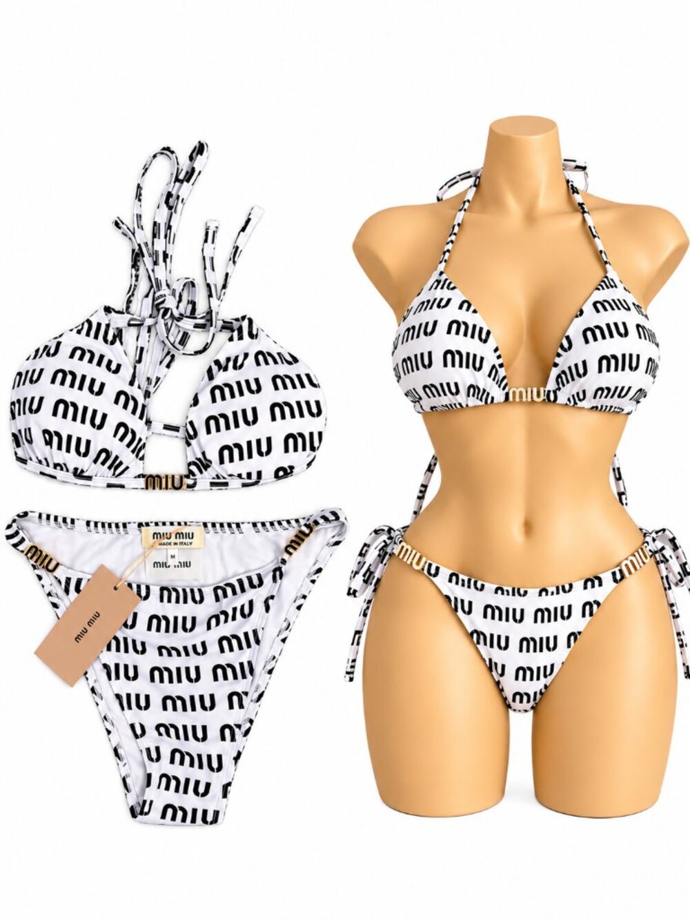 White Miu Miu Bikini